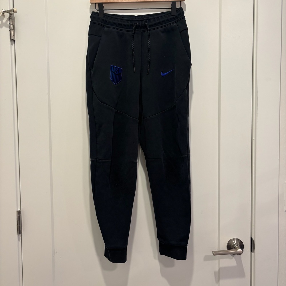 Nike Tech Fleece‎ Joggers Mens Small Black US Soccer Sweatpants CZ0499-010